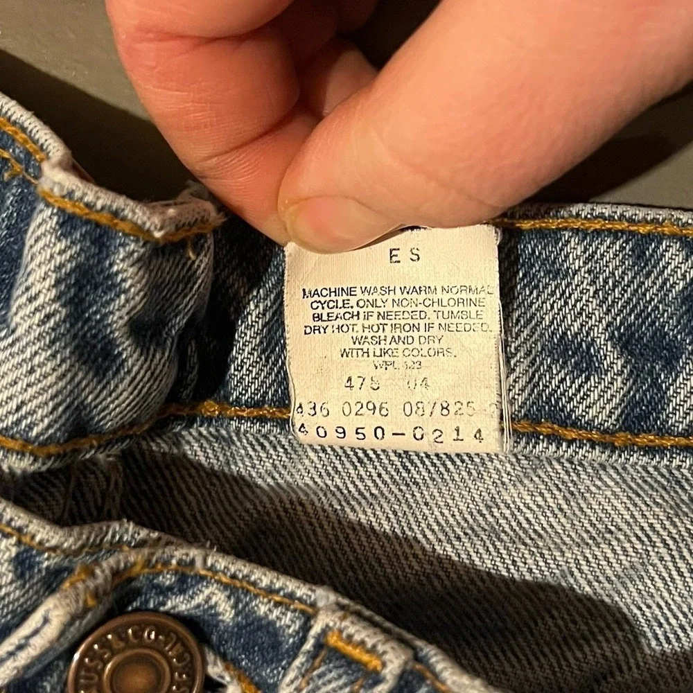Vintage Levi's 550‎ Husky Orange Tab Denim Jeans 31x27 Paper Tag
